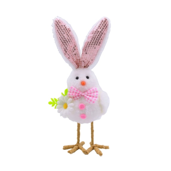 Easter Decorations Featherly Spring Easter Fabric Bird Easter Decoration Doll Cartoon Bird Tabletop Decoration Easter Atmosphere Layout Props Desktop Ornament 10.6"X10.6"