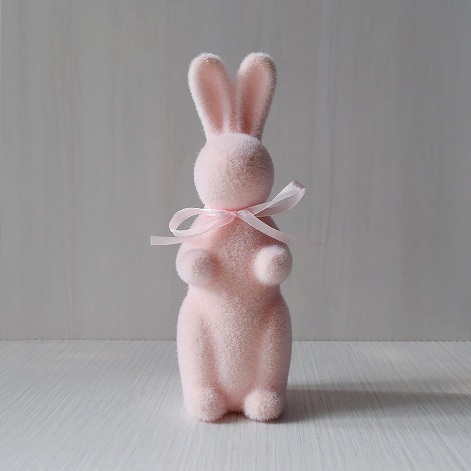Easter Decorations-Flocking Rabbit Figures Flocked Easter Bunny Decor ...