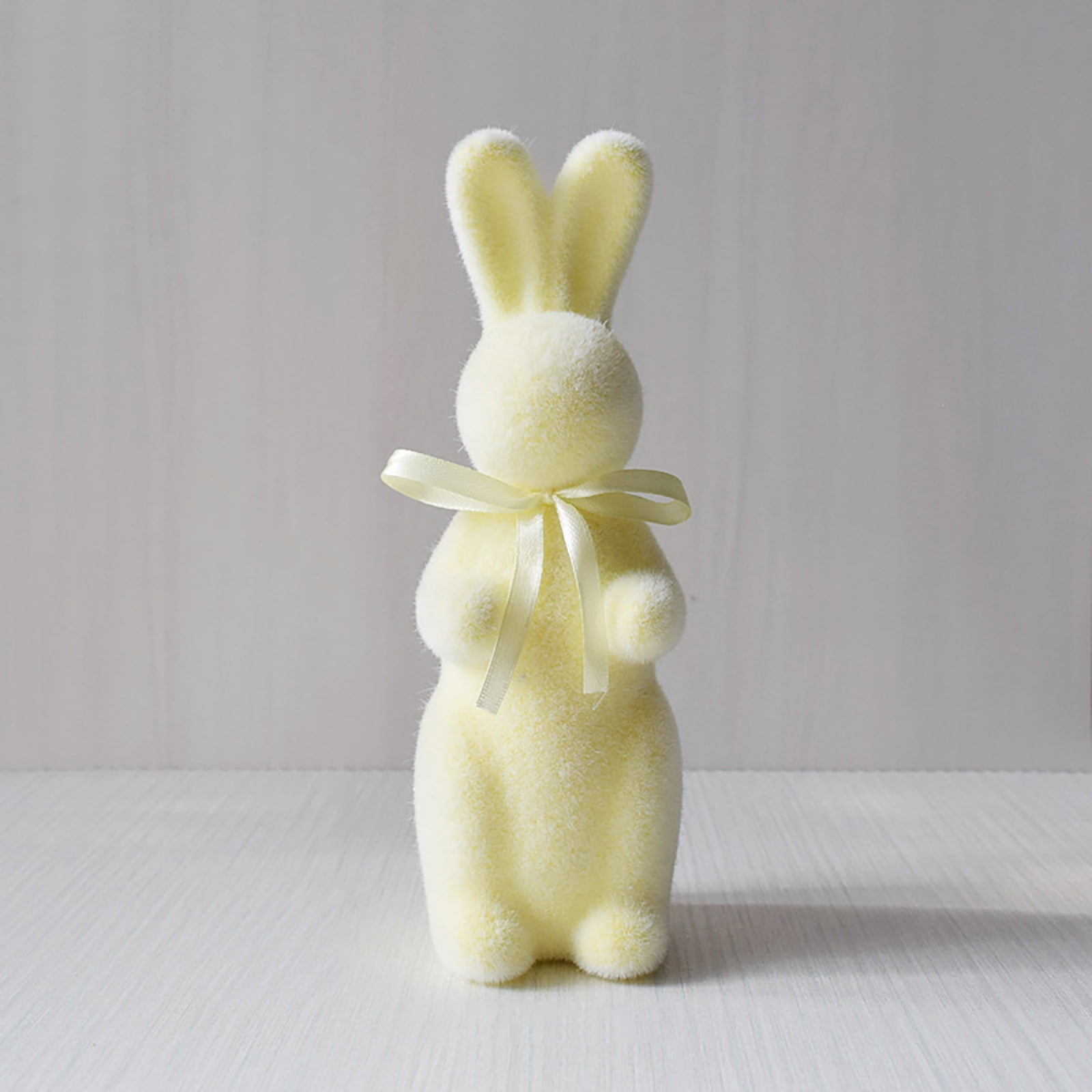 Easter Decorations-Flocking Rabbit Figures Flocked Easter Bunny Decor ...