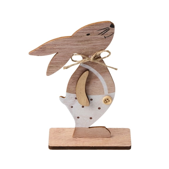 Easter Decorations For Home Rustic Farmhouse Wooden Easter Bunny Table Decor Neutral Bunny Decorations For Mantel Tabletop