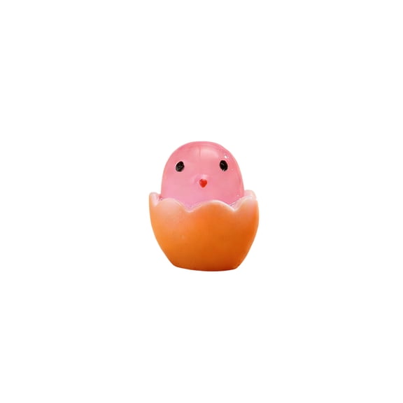 Easter Decorations Glow in The Dark Chicks, Mini Plastic Hatching Chick Figurines for Easter Egg Stuffers, Garden Fairy Decor, Tabletop and Party Favors in Assorted Colors