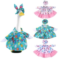 Easter Decorations Goose Outfit-Decoration 17.3 Inch, Spring Porch Goose Clothes for Cement Plastic Goose Statue, Outdoor Garden Yard Decor, Front Door Easter Decorations for Home A