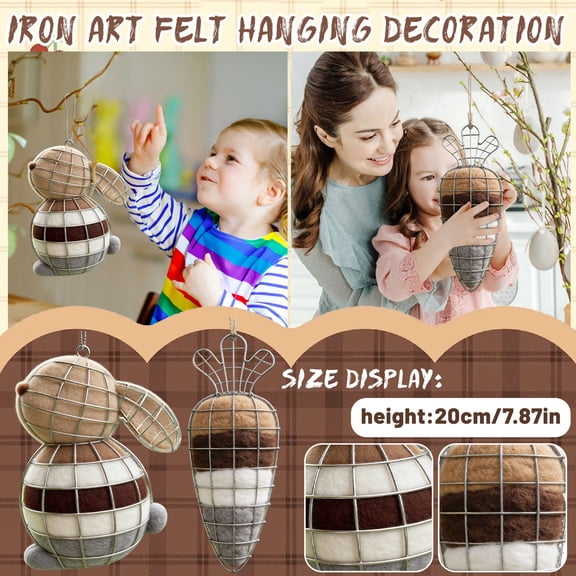 Easter Decorations Handmade Fiber Bird Nesting Easter Decor, 7.8" Fiber Bird Material House,Birds Nests Material Holder, Hummingbird/Nest Boxes for Outside, Gifts Lovers Home Garden Yard, A, 1Pcs