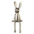 thumbnail image 1 of Easter Decorations for Home Sitting Bunnies Gold Sitting Bunny for Shelf Crafts Collectible Gold Bunny Figurine Animal Figures Display Figurines Home for Desktop Shelf Living Room(Gold Silver White), 1 of 8