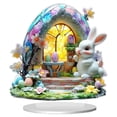 thumbnail image 1 of Easter Decorations for Home,Spring Decorations for Home,Easter Bunny & Egg Acrylic Flat Ornaments Festive Living Room Wine Cabinet Decor Props for Home Holiday Aesthetic Enhancement, 1 of 9