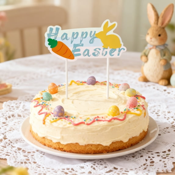 Easter Decorations Indoor Outdoor Desktop Decor Easter Cake Toppers