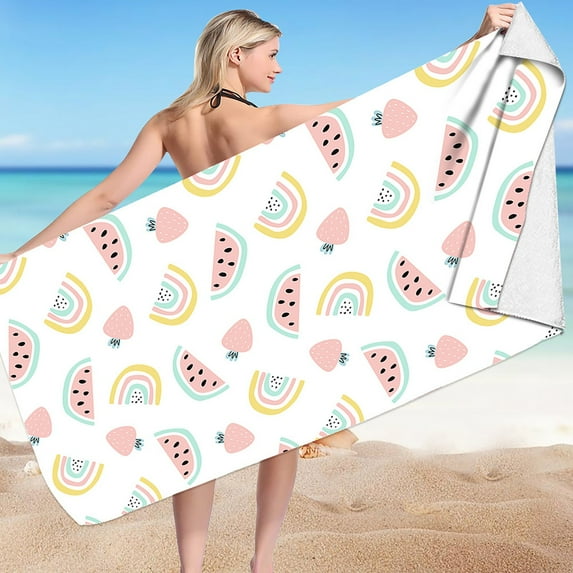 Easter Decorations Kokovifyves Beach Towels Clearance Microfiber Beach Towel Super Lightweight Colorful Bath Towel Sandproof Beach Blanket Multi-Purpose Towel for Travel Swimming Pool 30x60 Inch