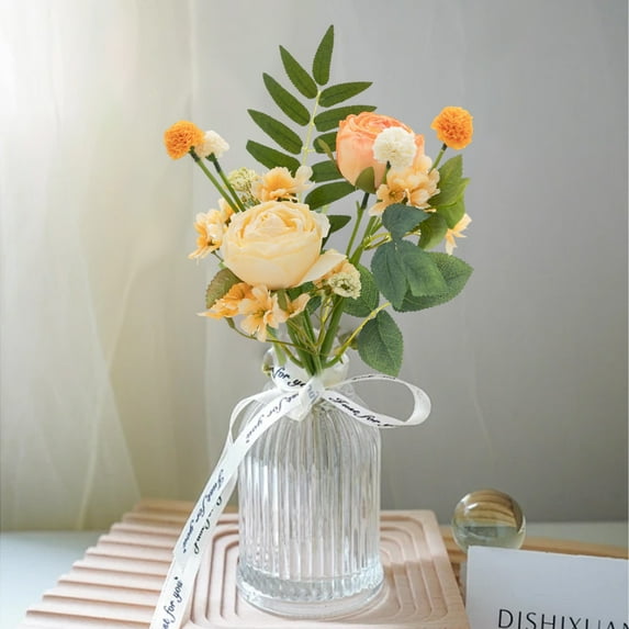 Easter Decorations Kokovifyves Home Decor Clearance under $5 Bundles Artificial Flowers for Outdoors Faux Silk Plants Artificial for Indoor Garden Porch Window Hanging Planter Office Table Home