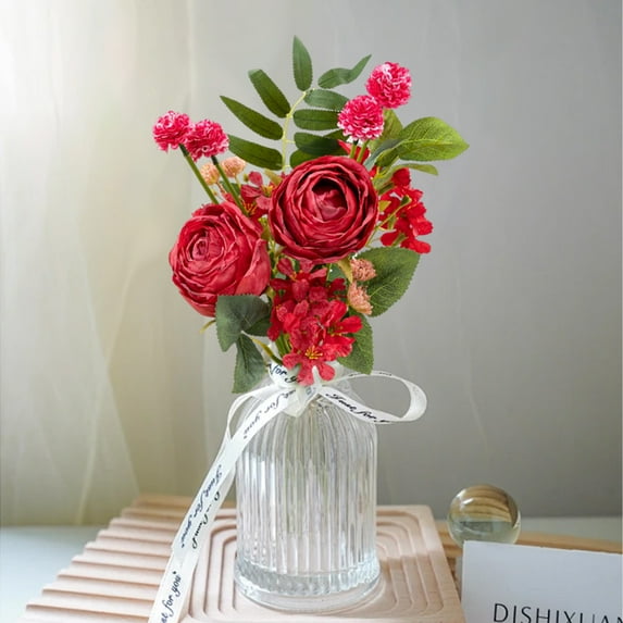 Easter Decorations Kokovifyves Home Decor Clearance under $5 Bundles Artificial Flowers for Outdoors Faux Silk Plants Artificial for Indoor Garden Porch Window Hanging Planter Office Table Home