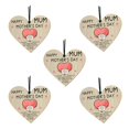 thumbnail image 1 of Easter Decorations Kokovifyves Mothers Day Decorations 2021 wood Heart colorful Mother's Day Locked 2021 Wooden Heart Colorful Listing, 1 of 1