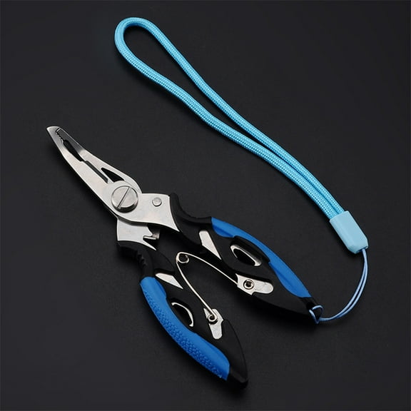 Easter Decorations Kokovifyves Stainless Steel Fishing Pliers with Sheath, Hook Removers, Braid Cutters, Split Ring, Saltwater Fishing Pliers
