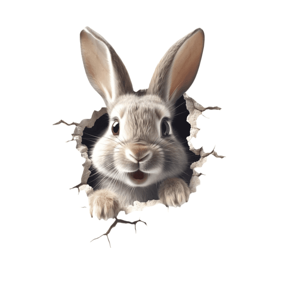 Easter Decorations Nursery Rabbit Wall Decor Peel Stick Cartoon Sticker Exquisite Playroom Decoration for Children Bedroom Wall Art Sticker Collection Living Room Kids Room Fun Home Accent Home Decor