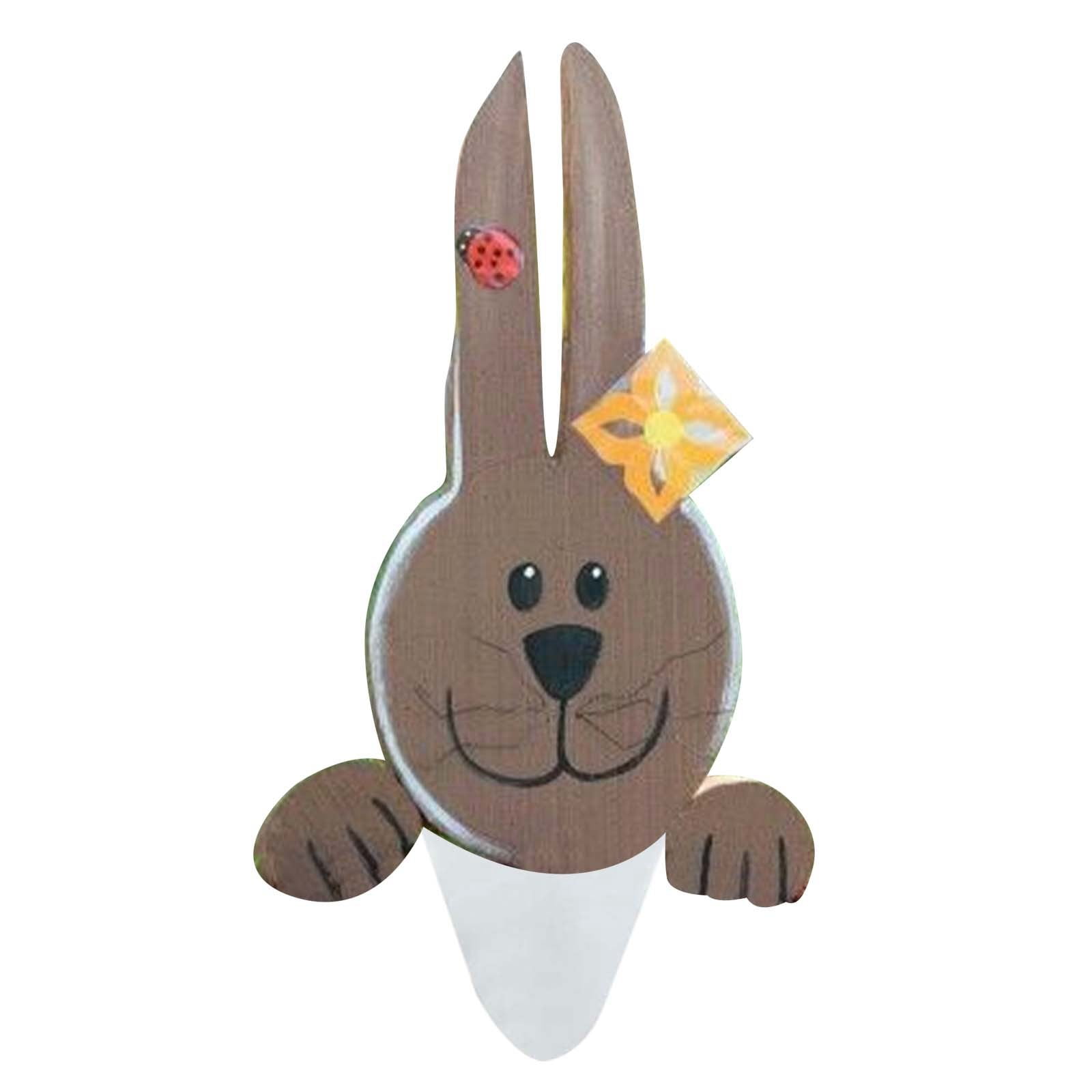 Easte Decoations Outdoo, 6 PCS Easte Bunny Yad Signs