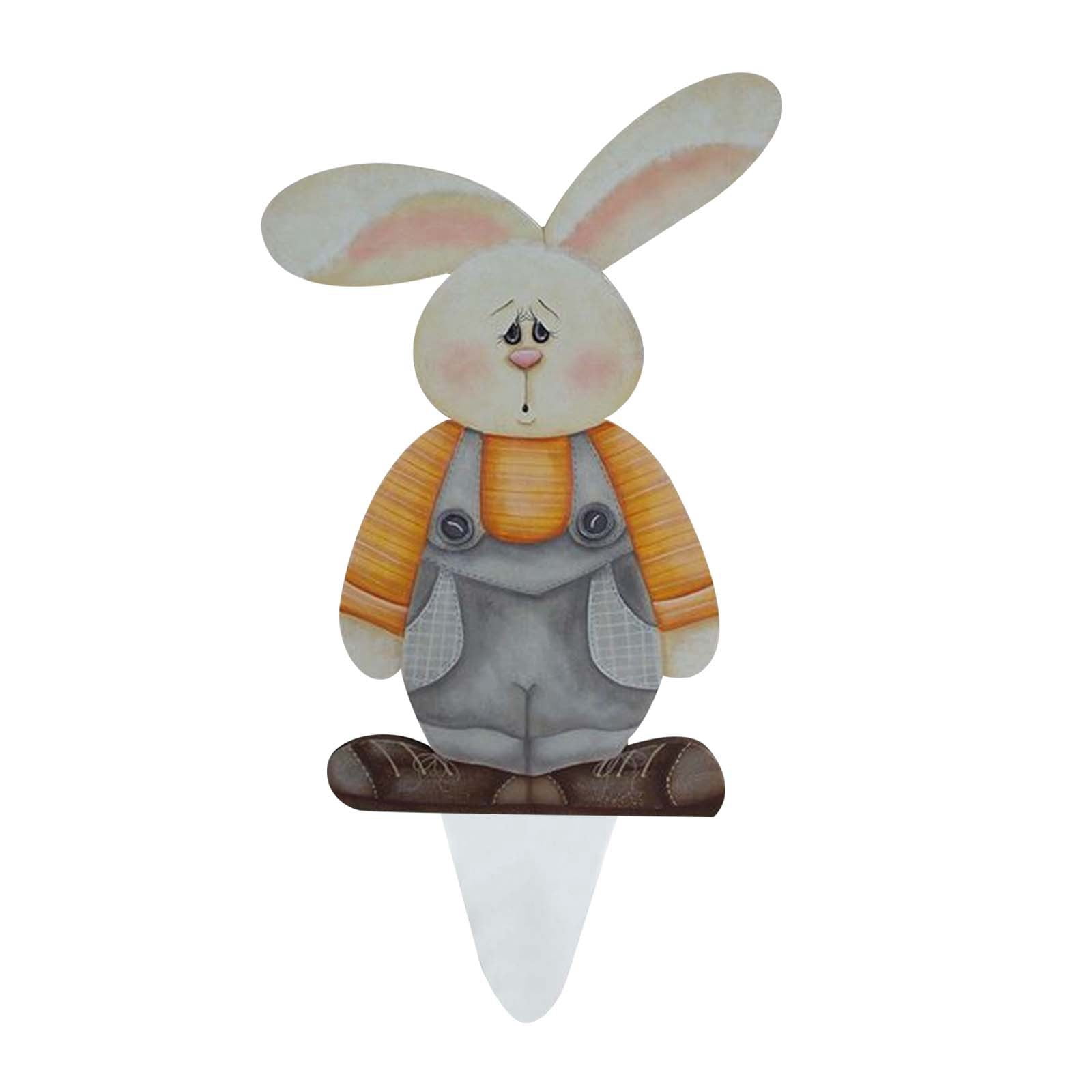 Easter Decorations Outdoor Easter Egg Bunny Decoration Garden Wooden