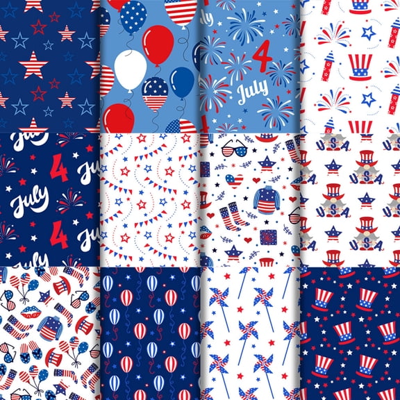 Easter Decorations Party, Patterned Sheets Craft Paper, Red White and Blue Decor, Journal Paper, Gift Wrapping Paper for Holiday Celebrations