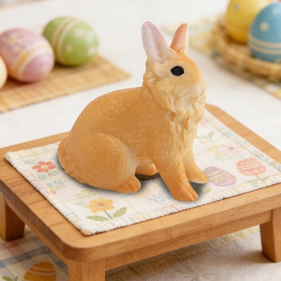 Easter Decorations Realistic Solid Sitting Model Decorative Ornament Spring Holiday Tabletop Display Accent