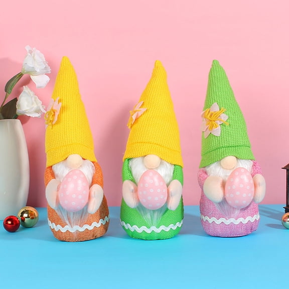 Easter Decorations Scene Decoration Cartoons Cute Modeling Faceless Doll Easter Holding Eggs Dolls Desktop Ornaments Bedroom Decoration