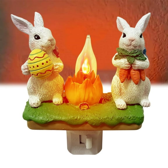 Easter Decorations Spring Home Decoration Bonfire Flickering Night Light Bonfire Flame Night Light 3D LED Small Simulation Bonfire Night Light Night Light Interior Decoration