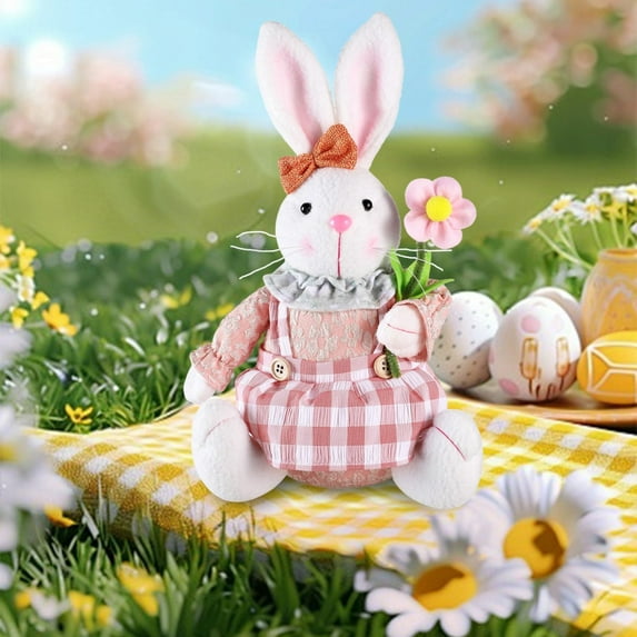 Easter Decorations for Table, Spring Decor Easter Bunny Ornaments, Vintage Easter Decor Easter Desk Decor, Spring Home Decor Indoor Kitchen Decor(1PC)