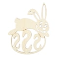 thumbnail image 1 of Easter Decorations, Wooden Egg Ornaments to Paint Easter Decoration Cutouts Unfinished DIY Blank Unfinished Wood Discs Ornament for Home Crafts Hanging Spring Decoration, 1 of 2