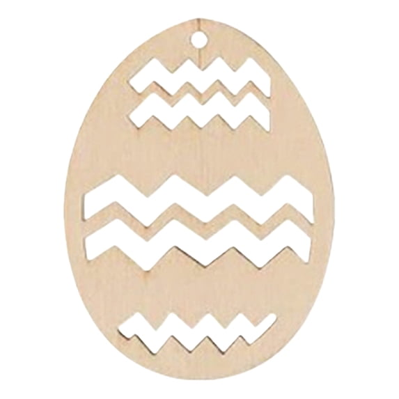 Easter Decorations, Wooden Egg Ornaments to Paint Easter Decoration Cutouts Unfinished DIY Blank Unfinished Wood Discs Ornament for Home Crafts Hanging Spring Decoration