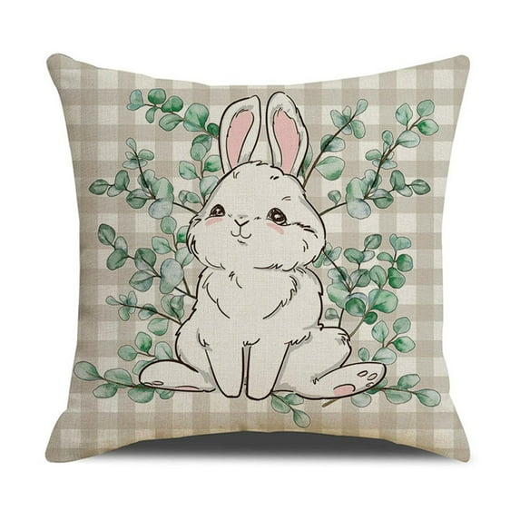 Easter Decorations ZKCCNUK Border New Easter Pillow Set Printed Rabbit Cushion Living Room Decoration Sofa Pillow Cushion Home Decor Easter Eggs Multi-color Full Style Clearance
