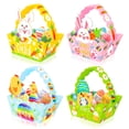 thumbnail image 1 of Easter Decorative Basket & Egg Set - Cartoon Rabbit Chick Design for Party Favors, DIY Crafts & Festive Decor, 1 of 9