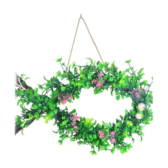 Easter Decorative Ester Eggs Fish Shaped Wreath Artificial Flowers Stylish Wreath For Indoor And Outdoor Spring Celebrations