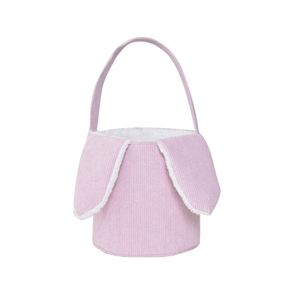 Easter Decorative Handheld Plush Basket Rabbit Ear Bucket Candy Gift Bag, Easter Decorations, Easter Home Decor, Easter Theme Toys