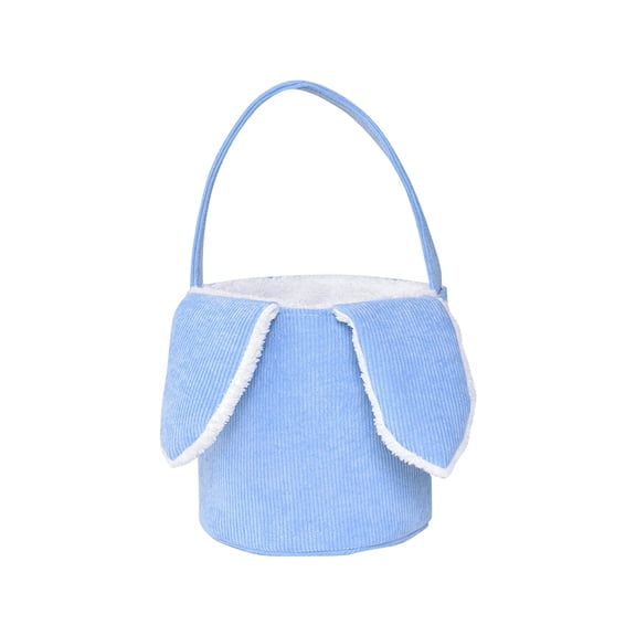 Easter Decorative Handheld Plush Basket Rabbit Ear Bucket Candy Gift Bag, Easter Decorations, Easter Home Decor, Easter Theme Toys