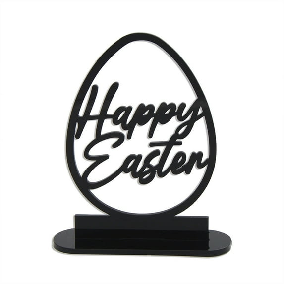 Easter Decorative Ornament Acrylic Bunny Eggs Easter Eggs Mirroor Tabletop Holiday Decoration Home Decor Desktop Ornament Diy