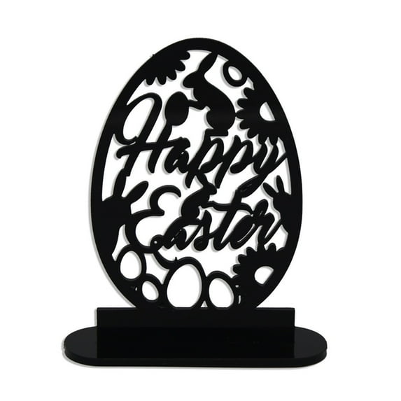 Easter Decorative Ornament Acrylic Bunny Eggs Easter Eggs Mirroor Tabletop Holiday Decoration Home Decor Desktop Ornament Diy