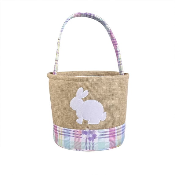 Easter Decorative Storage Basket, Bunny Design Tote for Egg Hunts and Holiday Displays, Versatile Cloth Organizer for and Adults, Easter Gift