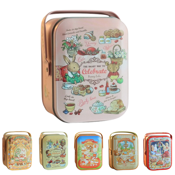 Easter Decorative Tins With Lids Cookie Jar Vintage Tin Box Portable Cookie Storage Tin For Travel Picnics And Easter Gatherings