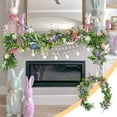 thumbnail image 1 of Easter Decorative Vine Garland with Colorful Eggs and Spring Foliage Measures 5.9 to 6.1feet for Versatile Door Wall or Home Holiday Party Decor, 1 of 10