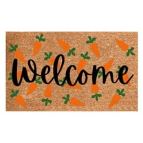 Easter-Decorative-Welcome-Doormat Outdoor-Entrance Easter Bunny Door Mat Non Slip Coir Front Door Mats for Spring Home Decor 16" x 24" Funny Welcome Outside Entry Decor for Patio Farmhouse