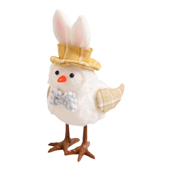Easter Desktop Decoration With Glowing Birds Cute White Easter Decoration Birds Ideal Holiday Decoration For Home Kitchens And Desks Home Ornament Khaki 21X13.5X11cm