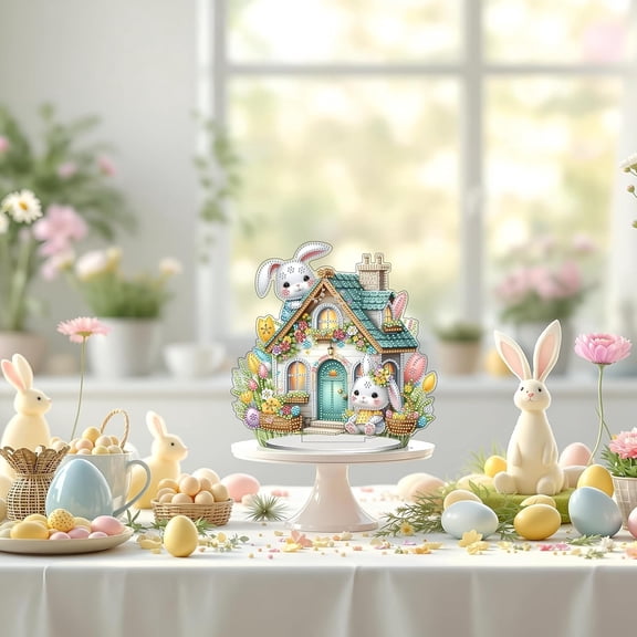 Easter Diamond Art Painting Kit for Home Decor, Creative Craft Set for Adults, 2D Display Artwork for Relaxation and Gift Giving