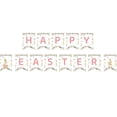thumbnail image 1 of Easter Dinner Table Decor Easter Bunny Disposable Tableware Set Spring Floral Party Supplies with Happy Easter Banner Tablecloth Plates Cups Napkins (Rabbit Pulling Flag) 1Pcs, 1 of 6