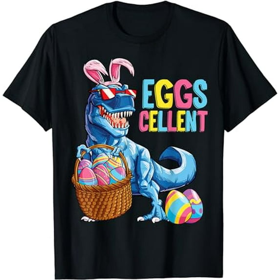 Easter Dinosaur Bunny T rex Boys Girls Kids Eggs Cellent T-Shirt