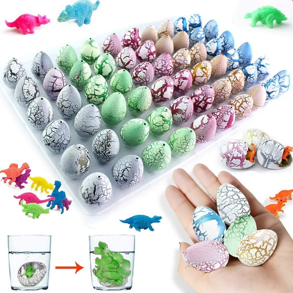Easter Dinosaur Eggs Hatching Dino Egg Grow in Water Crack with Assorted Color Hunting Game Easter Basket Stuffers Birthday Easter Gifts Party Favors for Toddler Kids 3-10 Boys Girls