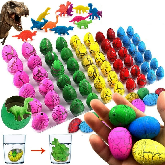 Easter Dinosaur Eggs Hatching Dino Egg Grow in Water Crack with Assorted Color Hunting Game Easter Basket Stuffers Birthday Easter Gifts Party Favors for Toddler Kids 3-10 Boys Girls