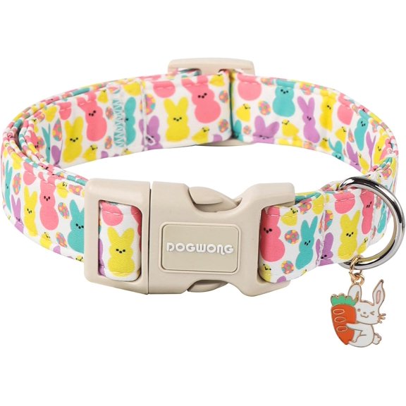 Easter Dog Collar- Cute Coloful Egg Collars Adjustable Designer Day Puppy Heart Collar for Small Medium Lar Dogs S