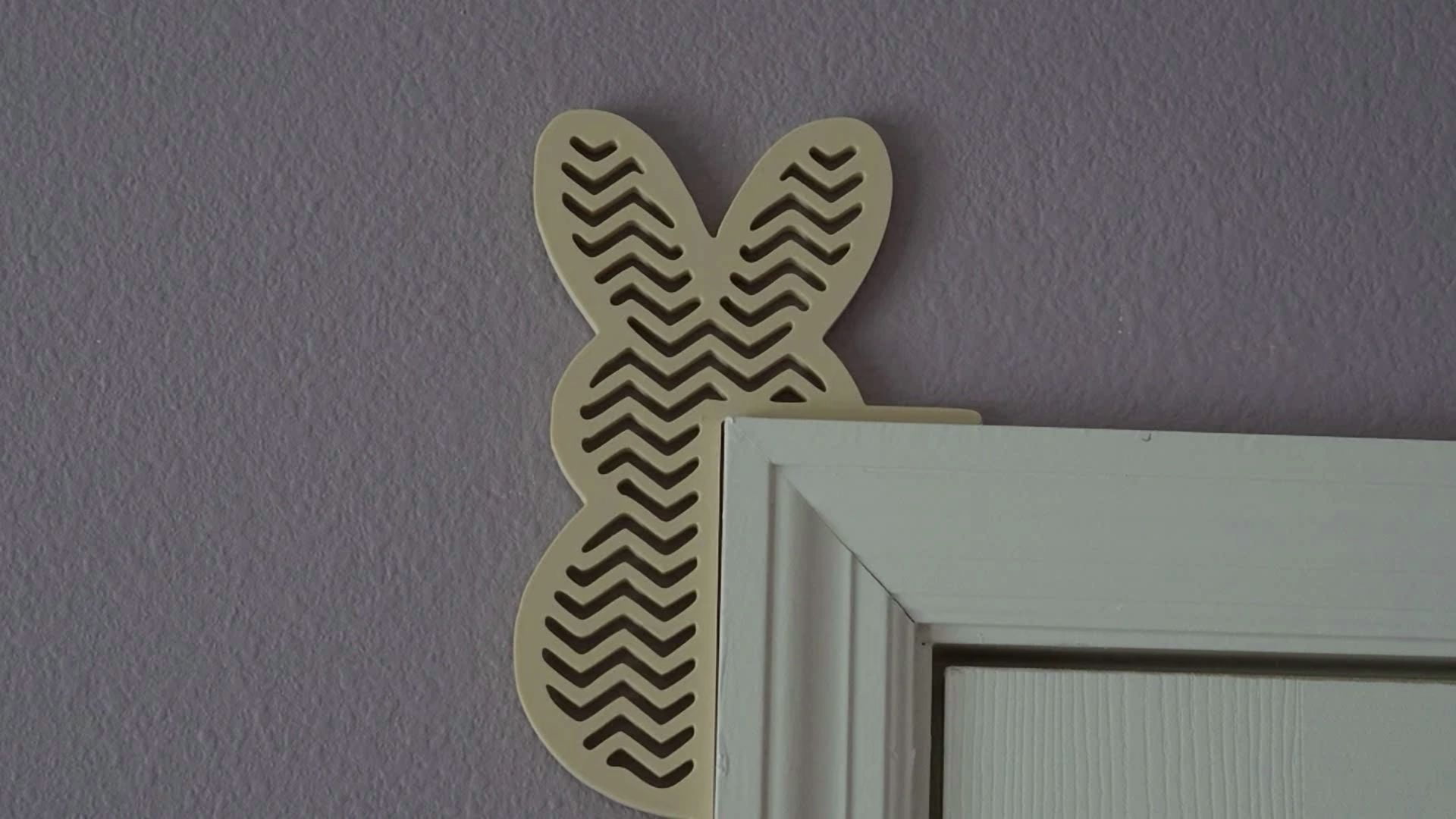 Easter Door Corner Decor, Rabbit Bunny Door Topper, Spring Home Decoration