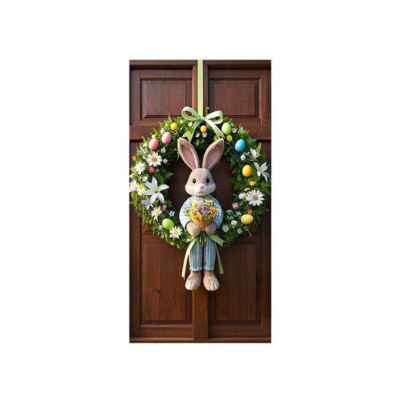 Easter Door Cover Holiday Door Decor Spring Door Curtain for Front Door Indoor Wall Decoration Festive Party Decor with Colorful Patterns for Seasonal Celebration