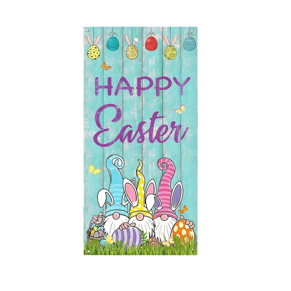 Easter Door Curtain – Full Coverage Polyester Door Banner for Holiday Party Decor, Classroom & Home Entry Display, 71×35 inch