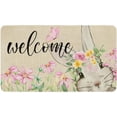 thumbnail image 1 of Easter Door Mat,Spring Bunny Floral Flower Indoor Outdoor Non-Slip Doormat,Entryway Front Porch Easter Rabbit Welcome Door Mat Colorful for Entrance Decor 30" x 17", 1 of 6