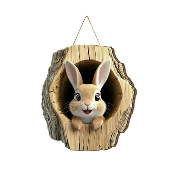 Easter Door Sign Easter Pendant Wooden Easter Decoration For Hanging Colourful Spring Decoration With Easter Bunny Happy Easter Great Easter Decoration Easter Bunny Rabbit Constru