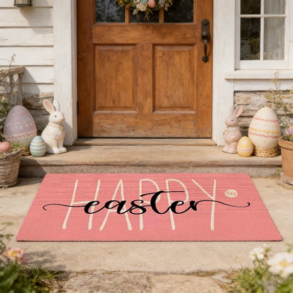 Easter Doormat 15.7x23.6 Inch Non-Slip Absorbent Front Door Mat with ...