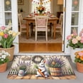 thumbnail image 1 of Easter Doormat, Bunny Print Decorative Rug, Trimmable Non-Slip Floor Mat for Holiday Welcoming(E), 1 of 6